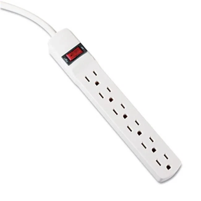 Innovera 73306 Six-Outlet Power Strip- 6-Foot Cord- 1.94 x 10.19 x 1.19- Ivory - Image 1 of 1