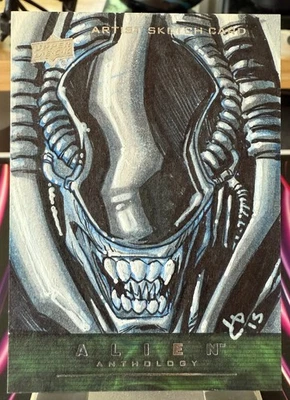2016 Upper Deck Alien Anthology Sketch Harold Edge 1/1 [y0773] - Image 1 of 2
