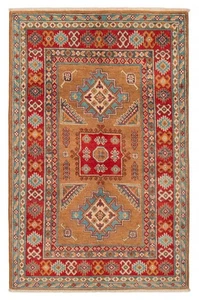 Vintage Light Brown Traditional 3'2" x 4'10" Oriental Hand-Knotted Wool Area Rug - Picture 1 of 9