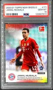 Topps Now Bundesliga 2020-21 - Jamal Musiala #171 (RC) PSA 10 - Imagen 1 de 2