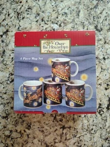 Susan Winget Over the Housetops Mugs Set of 4 1998 NIB - Picture 1 of 3