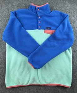 Patagonia Fleecepullover Herren L blau türkis rot Synchilla Snap-T warm - Bild 1 von 9