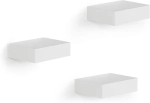 Umbra Showcase Shelves Set Gallery Display, Floating Wall Shelf set of 3 WHITE - Picture 1 of 7