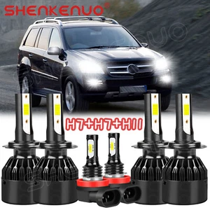 For Mercedes Benz GL450 2007-2012 E320 2008-2009 LED Headlights Fog Light Bulbs - Foto 1 di 11