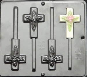 Cross Lollipop Chocolate Candy Mold 426 NEW - Picture 1 of 2