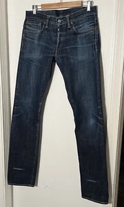 RRL Ralph Lauren Jeans 30x35 Slim Button Fly Japanese Selvedge Denim Herren Blau - Bild 1 von 14