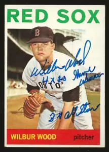 Tarjeta de novato firmada por Topps Wilbur Wood 1964 #267 con 4x 20 GW y 3x AS - Imagen 1 de 2