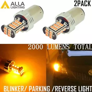 Alla Lighting 1157 30-LED Turn Signal Light Blinker Bulb Lamp,Amber Yellow,2PCS - Picture 1 of 7