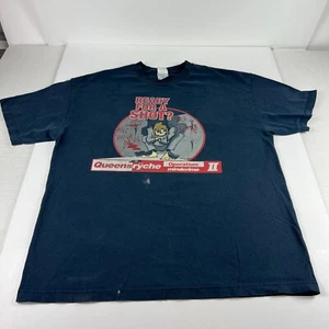 Y2K Queensryche Mindcrime 2 Shirt Extra Large Black Faded Thrashed Anti Jab Tee - Picture 1 of 18