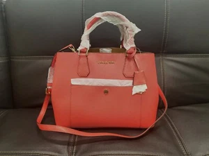 NWT Michael Michael Kors Greenwich Large Tote in Watermelon/Luggage - Picture 1 of 10