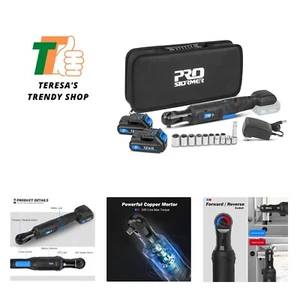Cordless Electric Ratchet Wrench Set 55Ft-lbs, 3/8" 12V Max Power Ratchet Kit... - Picture 1 of 8