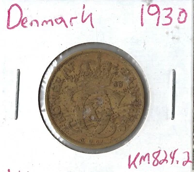Coin Denmark 1 Krone 1930 KM824.2 - Image 1 of 3