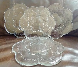 Pfaltzgraff Blossom Glass Dessert Plates (4), 7.5" - Picture 1 of 4