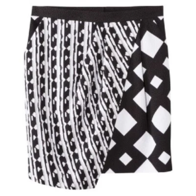 Peter Pilotto x Target Black & White Geometric Print Faux Wrap Skirt Size 2 - Image 1 of 3