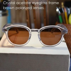 Vintage Braun Polarisierte Sonnenbrille Johnny Depp Brown Sonnenbrille Herren Braun Brille - Bild 1 von 4