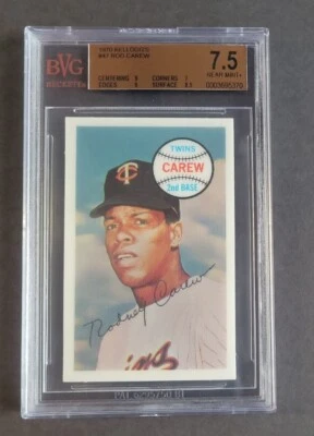 Rod Crew 1970 Kelloggs 3-D Baseball #47 BVG 7.5 Old Label HOF Twins - Imagem 1 de 4