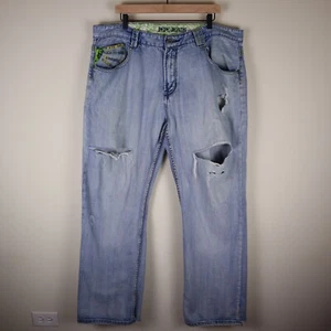 Pantalones de mezclilla Y2K PEPE holgados patinador desgastados lavado claro talla 40 cintura 40" entrepierna 32,5" - Imagen 1 de 24