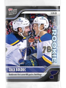 2023 TOPPS NOW NHL STICKER 127 ZACK BOLDUC ST LOUIS BLUES RC 1ST GOAL - Picture 1 of 1