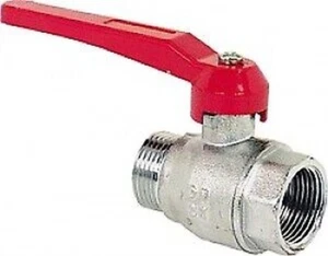 Válvulas De Bola Con Mango Rojo Largo Y Rosca Externa - Picture 1 of 1