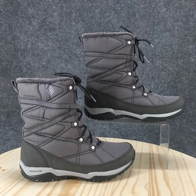 Botas Columbia para mujer 8 minx altas gris nieve con cordones media pantorrilla YL5217-051 Foto 1 de 4