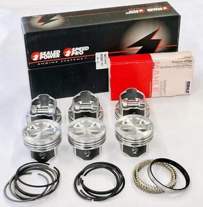 Mercruiser Chevy Marine 4.3L/262 V6 Dish Top Pistons MOLY Rings Kit 040 175 185 - Picture 1 of 4