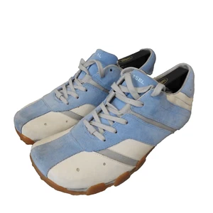 Diesel Shaela Entrenadores Unisex Reino Unido 8 Azul Gamuza Vintage Cuero Retro - Imagen 1 de 12