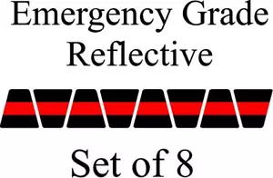 NEGRO CON RAYAS ROJAS CASCO TETRAEDROS PEGATINA EMT REFLECTANTE - Imagen 1 de 4