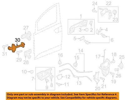 HONDA OEM 11-16 Odyssey puerta delantera bisagra comprobación izquierda 72380TK8A01 Foto 1 de 2