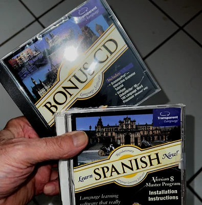 Learn Spanish Now! Version 8 & Transparent Language BONUS CD-- OPENED-"NEW" - Image 1 of 4