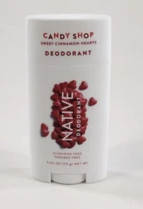 Native CANDY SHOP Deodorant SWEET CINNAMON HEARTS 2.65oz Paraben & Aluminum Free - Picture 1 of 4