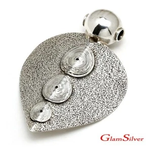 LARGE HANDCRAFTED Pendant 925 SILVER jewelry + FREE GIFT - Picture 1 of 5