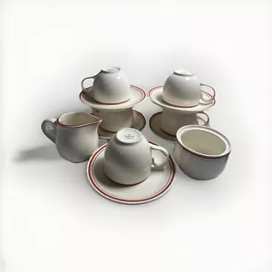 Porcellane Tognana Italy Coffe Tea Cup With Saucer Set Creamer & Sugar 12x Piece - Picture 1 of 11