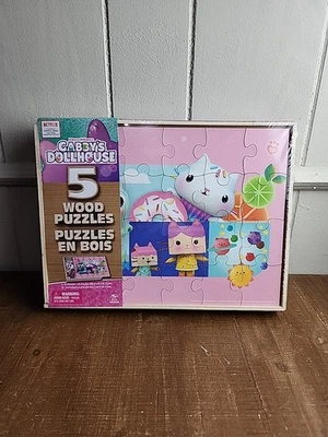 Dreamworks Gabby’s Dollhouse 5 Wood Puzzles New - Image 1 of 4
