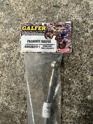 SUZUKI 1996-20 DR 650 DR650 GALFER BRAIDED STAINLESS STEEL FRONT BRAKE LINE KIT - Image 1 of 2