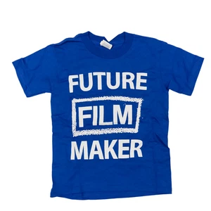 Future Film Maker Shirt Youth Small Blue Tee Delta Pro Weight New With Tags - Picture 1 of 5