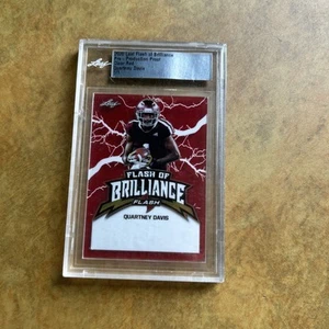 2020 Quartney Davis Leaf Metal Draft Pre Production Proof Clear Red 1/1 - Picture 1 of 2