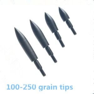 12pcs 100/150/250 grain Arrowheads Archery Field Screw Points for Recurve Bow - Imagen 1 de 12