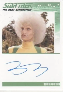 TRACEY D'ARCY FIRMADO 2013 "STAR TREK" TNG HÉROES Y VILLANOS PAQUETE TIRADO - YNG WM - Imagen 1 de 2