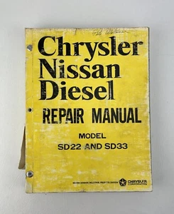 Chrysler Nissan Diesel Reparatur Serviceanleitung SD22 SD33 Industrial - Bild 1 von 19