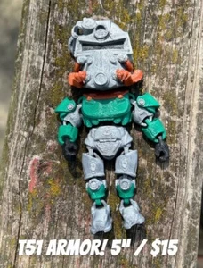 3d Printed Articulated 5” T51 Fallout Armor - Picture 1 of 1