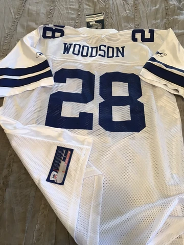 DARREN WOODSON Dallas COWBOYS Football REEBOK Replica LARGE Jersey NEW Vintage Cover