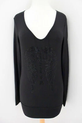 Top túnica FAITH CONNEXION jersey drapeado espalda abierta nuevo con etiquetas talla S fe alas tachonadas  Foto 1 de 4