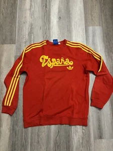 Adidas Spain España Originals Red Pullover Long Sleeve Sweater Size M Soccer - Picture 1 of 8
