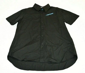 Fly Racing Herren Kurzarm Knopfleiste Kragen Knopfleiste Tasche Schwarz Größe M Neu mit Etikett - Bild 1 von 3