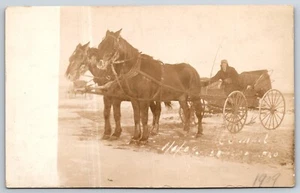 RPPC 5º Below 0 Won't Deter This Courier From His Appointed Rounds~FPO c1910 PC - Picture 1 of 2