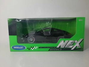 Modellino Statico Porsche 911 Carrera S Welly Auto Nero Scala 1:24 - Foto 1 di 1
