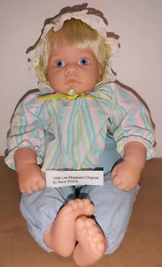 Lee Middleton-1998- by Reva Original Baby Doll  Blonde hair Sky Blue Eyes! 17” - Picture 1 of 12