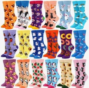 Lustige bunte Damensocken Mode Neuheit Socken Crazy Socks USA Versand - Bild 1 von 16