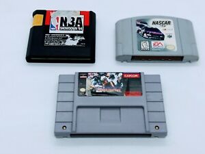 Capcom's Mvp Football SNES, Nascar '99 N64, NBA Showdown '94 Genesis - Cart Only