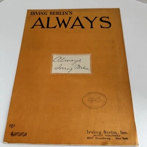 Vintage Sheet Music Always 1925 Irving Berlin - Picture 1 of 6
